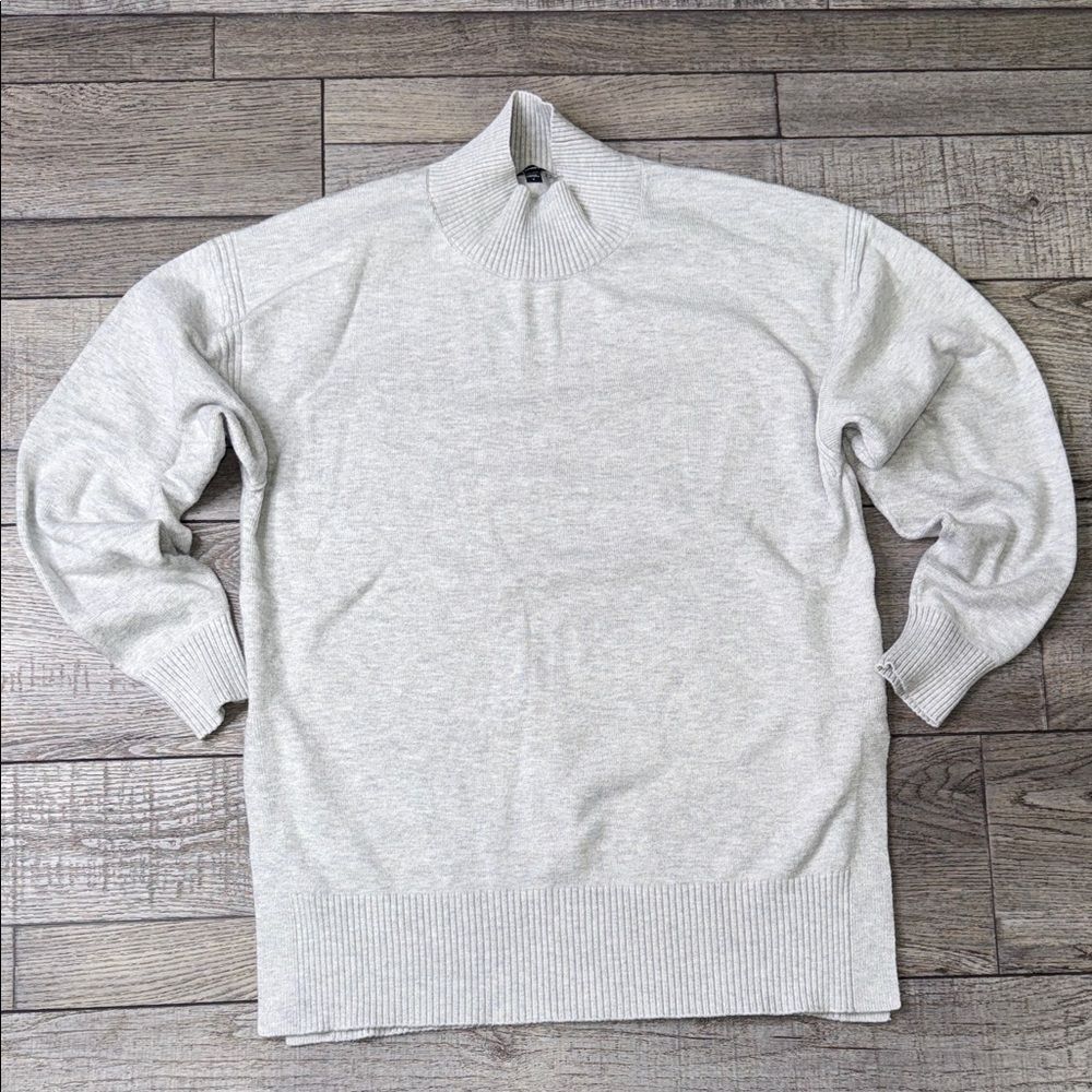 Express Light Gray Turtleneck Sweater